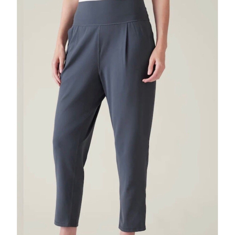 ATHLETA Elation Pants Size XS Comfort Soft Athletic Jogger Pockets Slate Blue